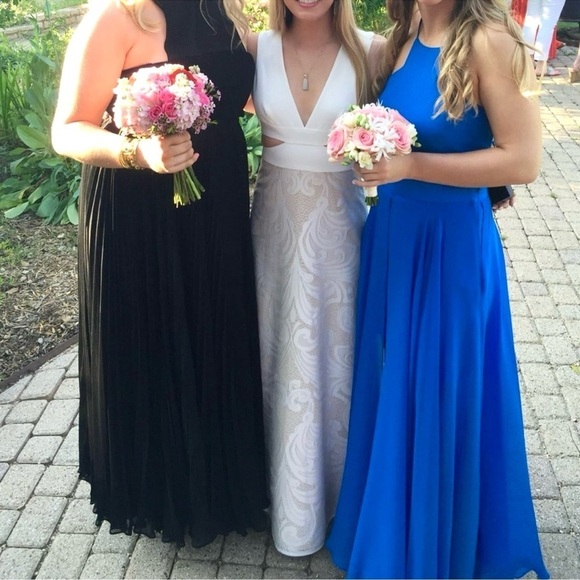 BCBG Maxazria Marilyne Lace Ivory Cut Out Maxi Dress Size 0 women’s formal prom - Picture 9 of 10